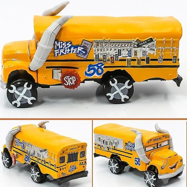 Pixar Bilar 3 Överdimensionerad Deluxe Diecast Samling Miss Fritter Modellbil White