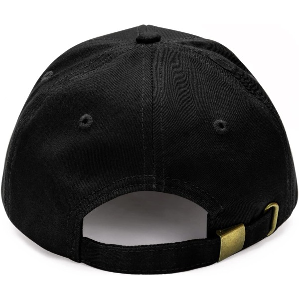 Baseballkeps Casual Unisex 6 Panel Justerbar Bomull Vanlig Sport Solhatt Black One Size