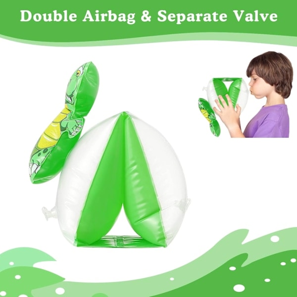 Uppblåsbara armpuffar flytband flyter badkar vattenvingar simpuffar för barn i åldern 3-6 år