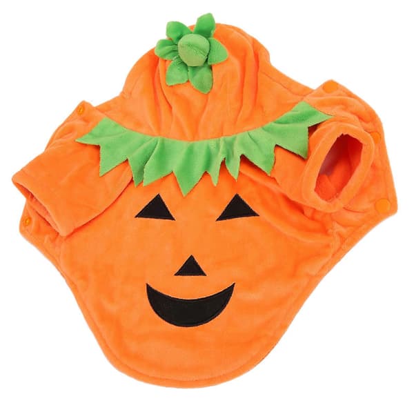 Græskar Hundekostume til Mellemstore Store Hunde - Sødt Varmt Halloween Kæledyrstøj til Efterår Vinter