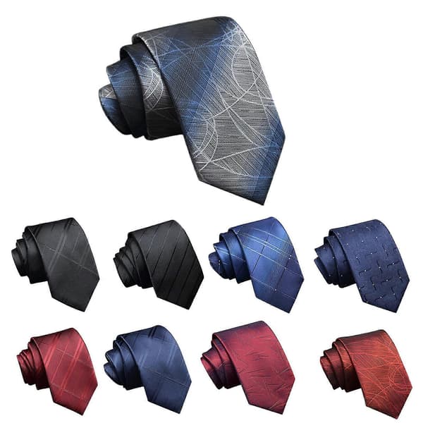 Slips för affärsmän, bröllop, vardagskläder, affärsmöten, rutig slips för gentlemän, formell uniform 12 12