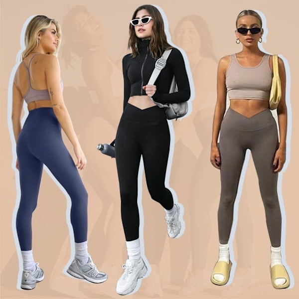 Mustat leggingsit naisille, pehmeät leggingsit korkealla vyötäröllä ja vatsaa litistävät leggingsit urheiluun, treeniin, kuntosalille, juoksuun ja joogahousuiksi XXL