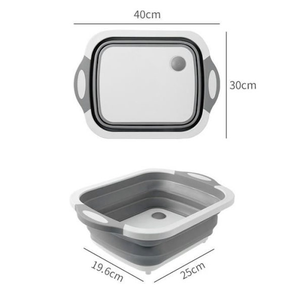 Multifunktionell skärbräda - Vikbar - Halkfri - Ergonomisk - 3 i 1
