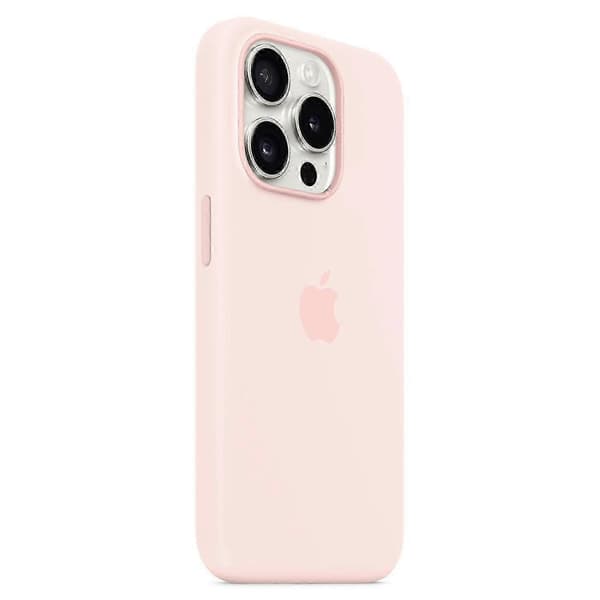 Til Iphone 15 Pro Max Cover Silikone Magnetisk Telefon Cover Kompatibelt Med Magsafe Pink