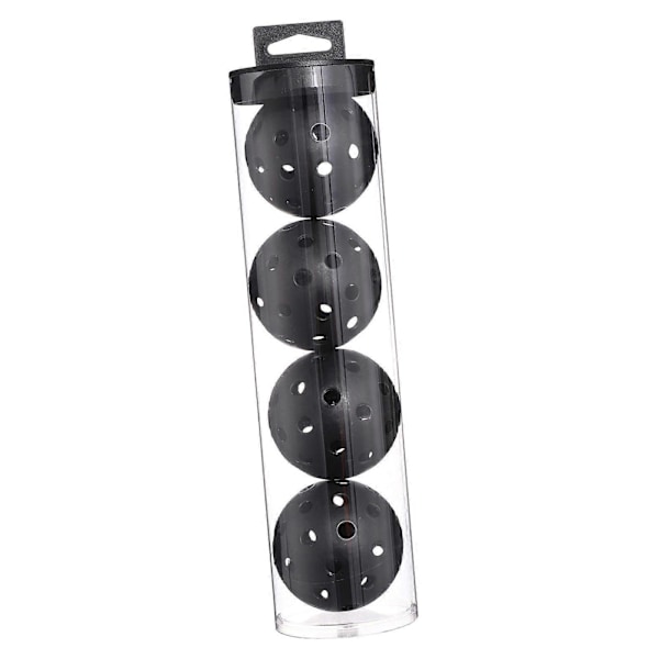Inomhus Pickleballs - Inomhusbanans Pickleball Bollar - 4-pack Pickleballs - Turnering Pickleballs Black 74mm