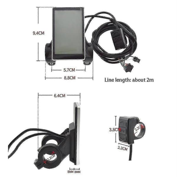 36-60v Plast Elektrisk LCD M5 Display Meter Display Smart Sykkel Kit-hy