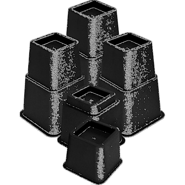 8 stk. Premium Justerbare Møbelforhøjere (4 Høje og 4 Lave) - Robust Forhøjer med Pladsbesparende Design - Seng, Bord, Stol eller Sofa