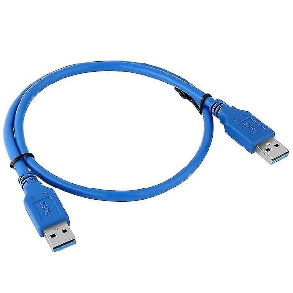 Kaksi USB-kaapelia urosliittimillä, USB-USB, kiintolevykoteloille, kannettaville tietokoneille, uusi