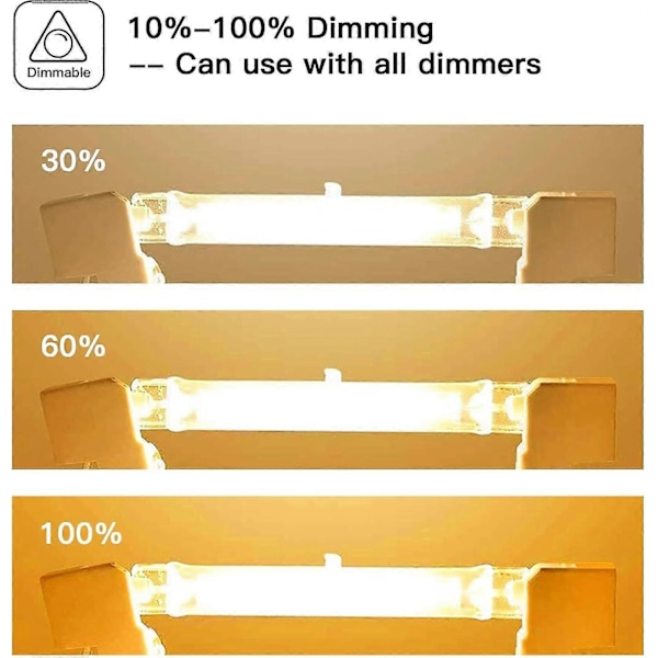5 stk. R7s 118mm 400w Halogenlampe Blyantpære Dæmpbar AC 220-240v 7500lm J118 Lineær Halogen Spotlight