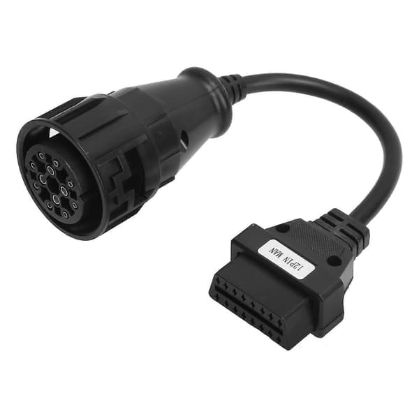 12-pin MAN til 16-pin OBD2 adapterforlengelseskabel for DELPHI lastebildiagnostikk
