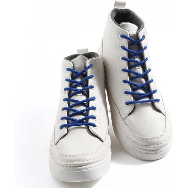 Runda stövlar skosnören, 4 mm diameter utomhusarbete & vandringskängor skosnören, premium runda skosnören för träningsskor 09 Royal Blue 32"（80cm）