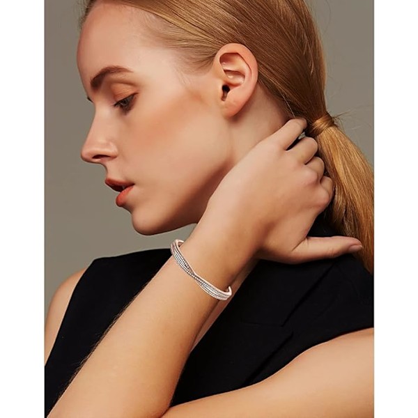 Mors Dag Presenter Vitguldpläterad/Roséguldpläterad Cubic Zirconia Armband A