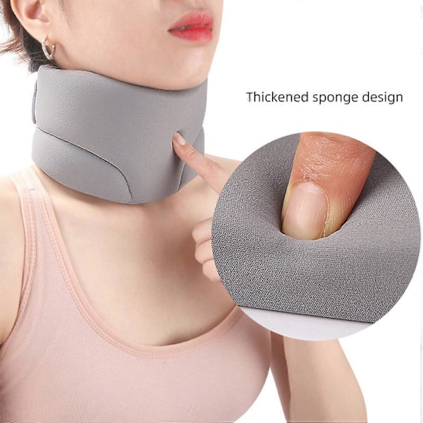 Nackkrage för Sömn Allround Stöd Anti Snarkning Justerbart Nackstöd för Nacken Grey