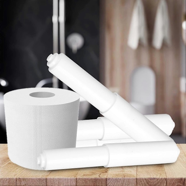 3 kpl WC-paperiteline Kätevä jousikuormitteinen helppo asennus Vaihto Säädettävä WC-paperirulla QingHai White