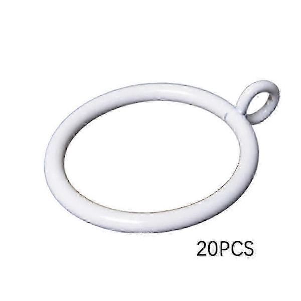 38 mm metalgardinringe med øje til køkken og soveværelse 20pcs Milky White