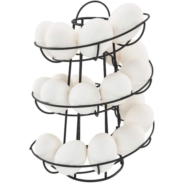 Spiralformet metall egg oppbevaring, spiral egg rack