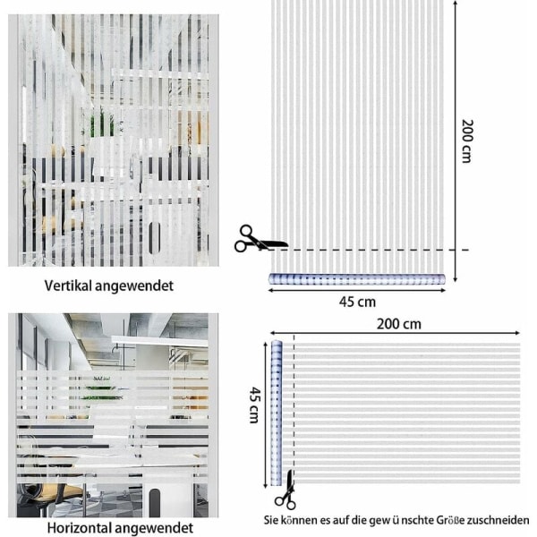 Personvernvindufilm Elektrostatisk Vindufilm Vindufilm Ugjennomsiktig Vindufilm Limende Vindufilm Froststripe Vindufilm - for Kontor Soverom
