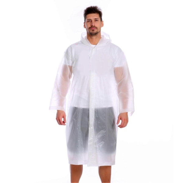 Erittäin kevyt sadeponcho, kannettava vedenpitävä sadetakki miehille ja naisille, pyöräilysuoja, hupullinen sadetakki turismille, patikointiin, kalastukseen, retkeilyyn ja reppureissuihin White