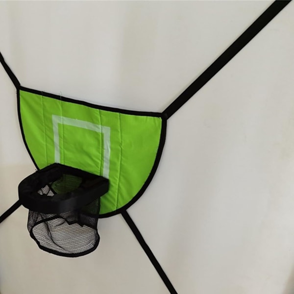 Ilmapallokoripalloteline Trampolinille - Koripallolisävaruste Suljetulla Alueella 1 Mini Ja 1 Sisä- Ja Ulkopeleihin Helppo Asentaa Green