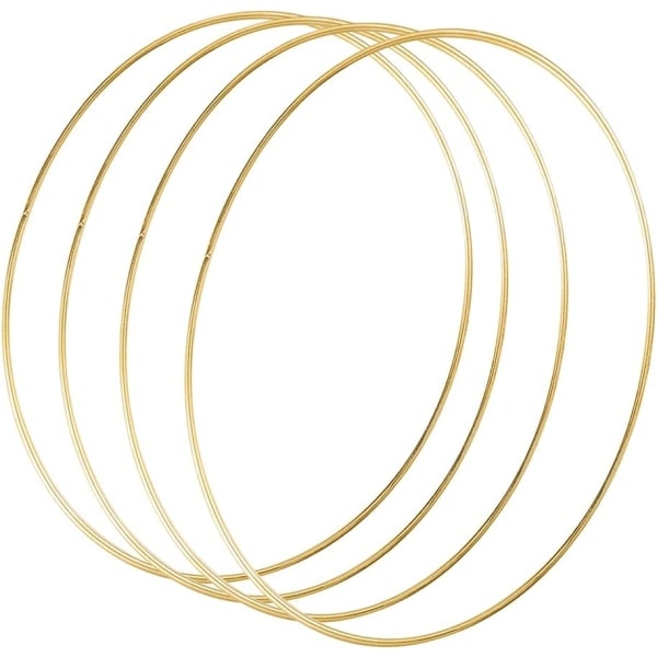 30 cm store metalringe i guld til DIY bryllupper