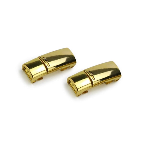 2 stk Lazy Magnetiske Metal Snorspænder Snøreløse Snorspænder Knapper Børn Voksne - SNNGV Golden