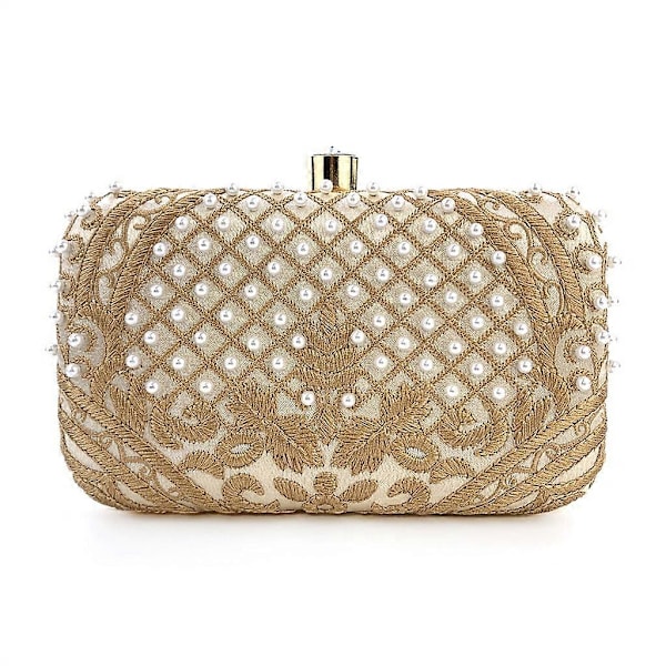 Dame Aften Taske Håndtaske Fest Bryllup Brude Clutch med Aftagelig Kæde C