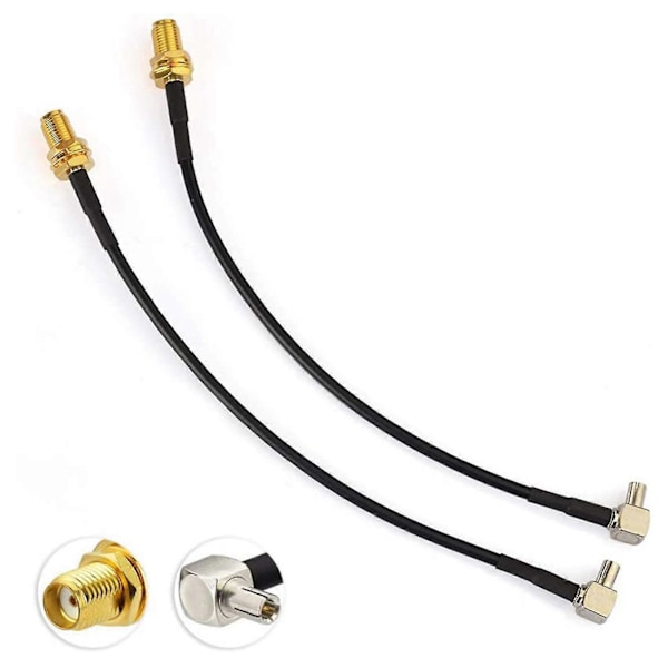 4g Antenne Sma Hunn Til Ts9 Hann Adapter Kabel 15cm 2stk For Ekstern Antenne Ruter E5372 E5577 E