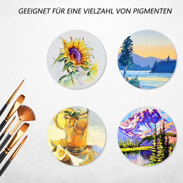 Mainter Settings 18 dele, Ratel Akrylpensel, Kunstnerpensler inklusive 15 pensler, blandingspalette, 2 svampe, spartel, detaljemaleri