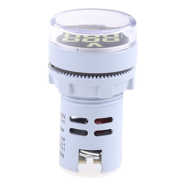 Rund Indikator V Digital Voltmeter Signalljus 22mm Mini LED Spänningsdisplay