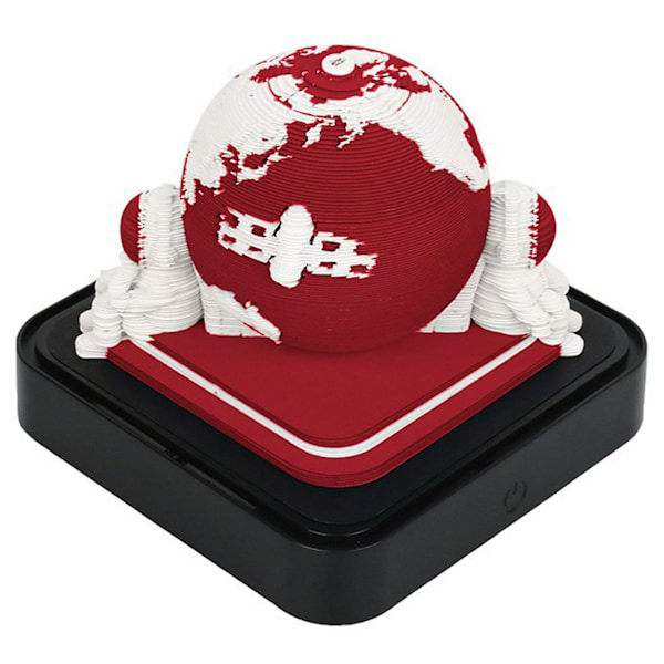 2024 Kalender Notatblokk Med Lys Interessant Formet 3d Kalender Notisblokk For Familie Venn Nabo Gave Earth Red