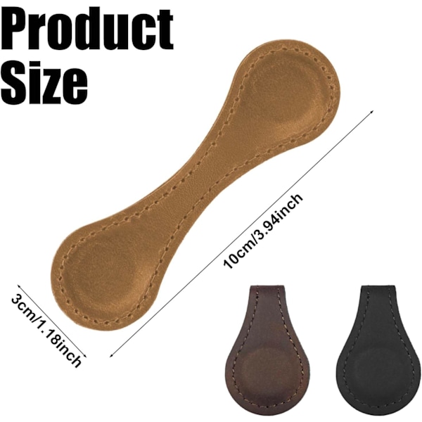 3 Nahkaista Magneettista Kirjanmerkkiä, 10x3cm, Magneettiset Lukumerkit, Sivunpidike Tarvikkeet, Lahjat