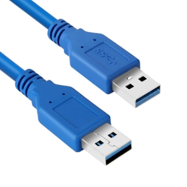 Dubbel USB-kabel med hankontakter, USB till USB, för hårddiskkabinett, laptops, ny
