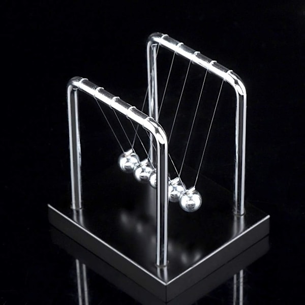 Newtons pendul, klassisk kuglependul, 5 kugler, fysik dekoration
