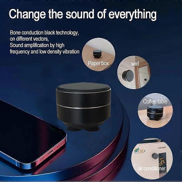 3Colors Buzzgo Høyttaler, Bluetooth Mini Høyttaler Beinledning Silver