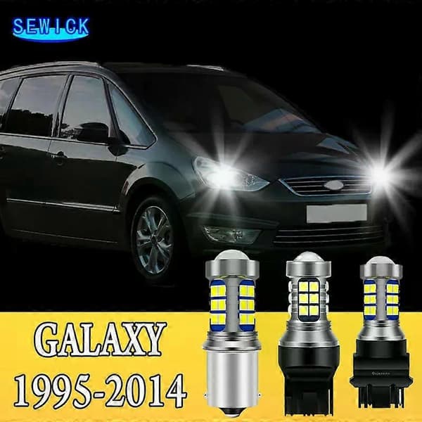 2x Dual Mode LED Blinklys+Kørelys DRL Tilbehør Til Ford Galaxy 1995-2014 2005 2006 2007 2008 2009 2010 2011 Red Galaxy 1995-2014