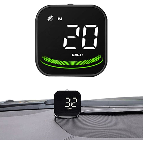 Digital hastighetsmätare - Universal Vehicle Smart Display Digital bilinstrumentbräda - G4 Hastighetsmätare GPS-gränssnitt, varningslarm (svart, 52*52*14mm)