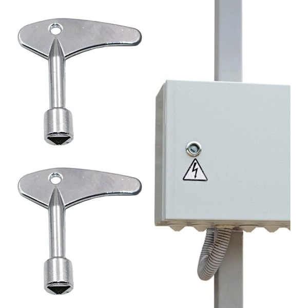 3 st Inner Triangle Spanner Key Metall Triangulär Nyckel Mätare Box Nyckel Gas Box Nyckel för Gas Vatten El Mätare Box Skåp