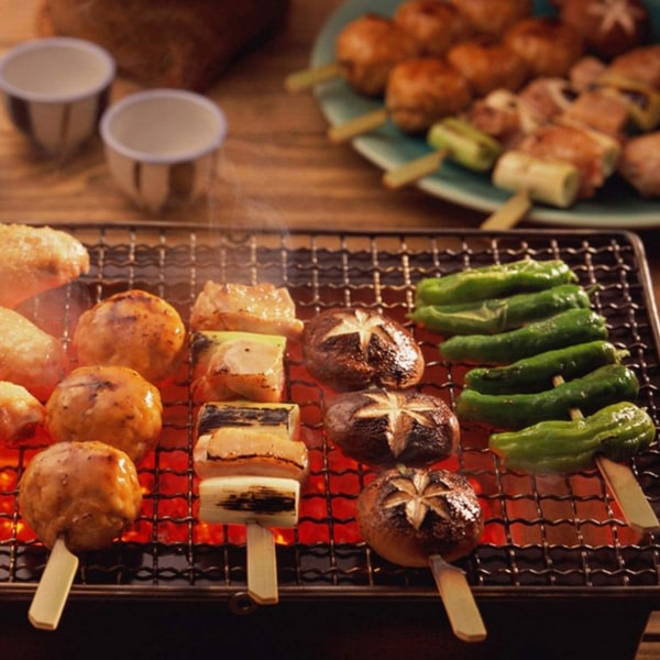 100 stk. BBQ bambusspyd, 12 cm grill i naturtræ