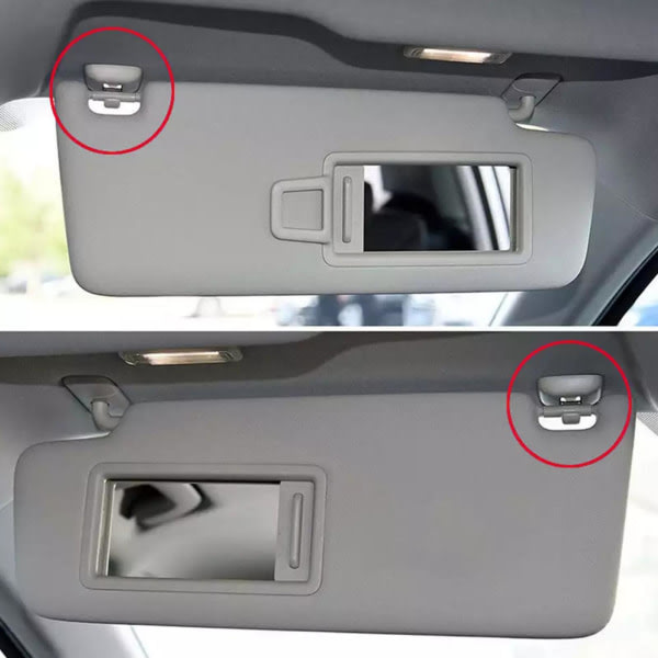 2. harmaa aurinkosuojan klipsipidike Audi A1 A3 A4 A5 Q:lle