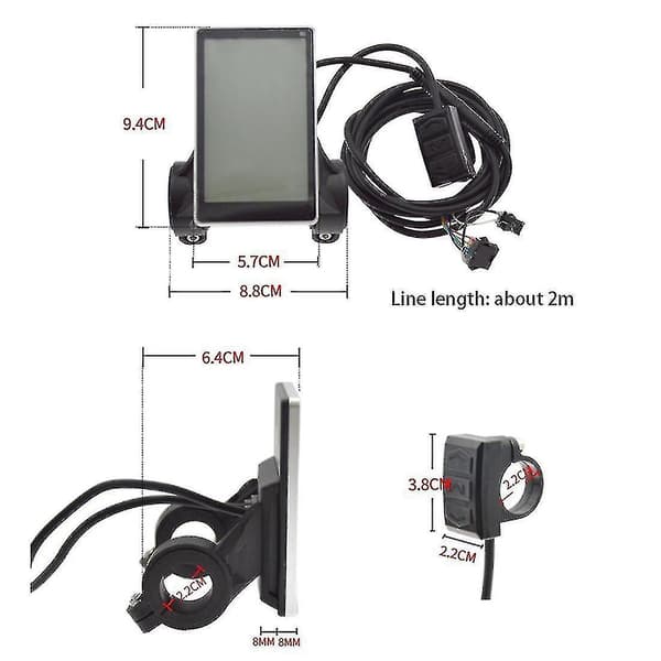 36-60v Plastik Elektrisk LCD M5 Display Meter Display Smart Cykel Kit-hy
