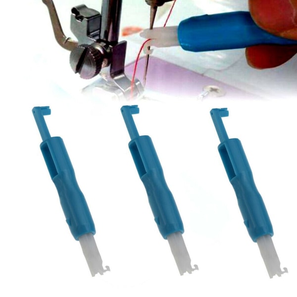 6 Pcs Automatic Sewing Needle Inserter Threader Threading Tool For Sewing Machine New General Size-Blue