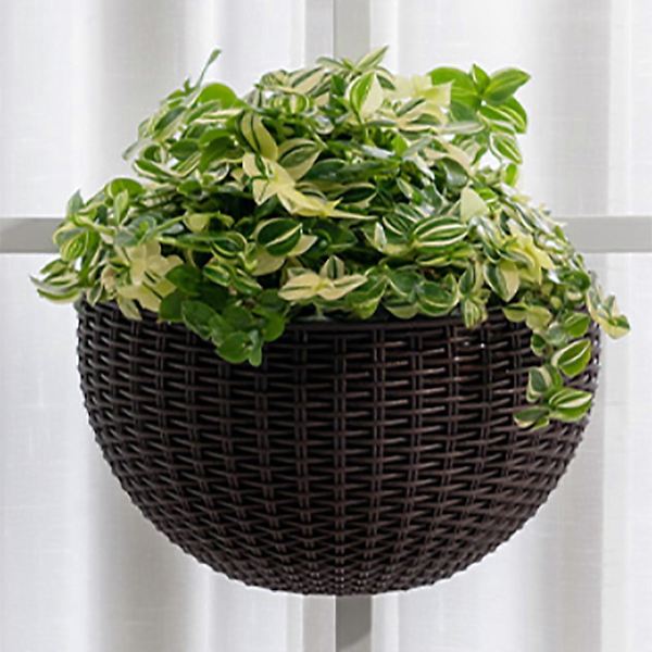 Seinään kiinnitettävät kukkaruukut Kukkaruukku Lahja Parveke Puoliympyrän muotoinen Sisä- ja ulkokäyttöön Kodin koristelu Riippuva eurooppalaistyylinen maljakko Dark green large size