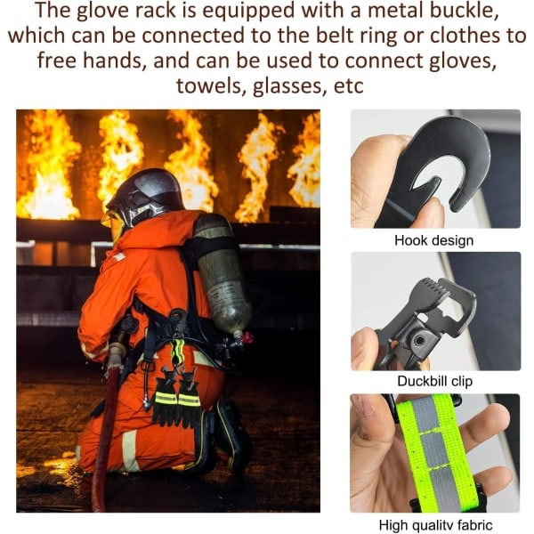 2 stk brandmand arbejdshandsker holder, taktisk bælte handskeholder