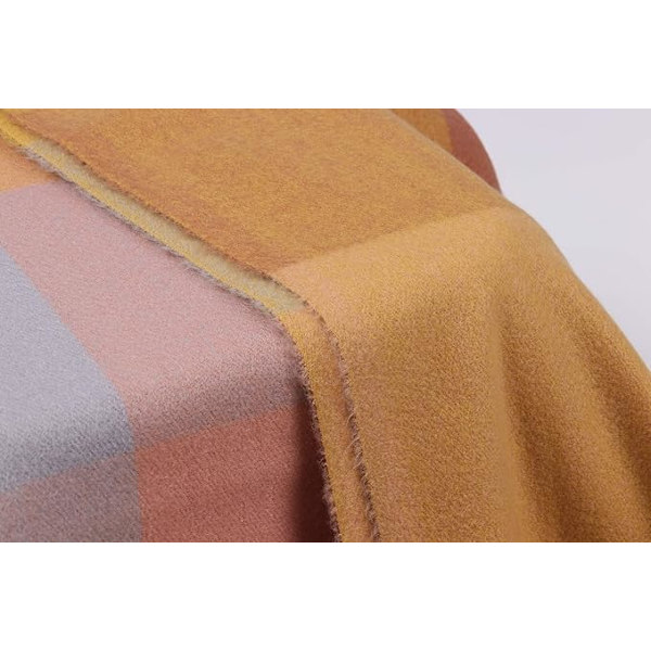 Blødt Kæmpe Cashmere Uld Sjal til Kvinder - Pashmina, Tørklæde og Wrap - Varmt Tørklæde Tæppe Ginger Yellow