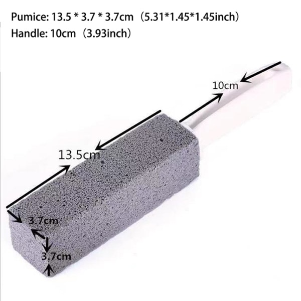 Pumice Toalettborste Hushåll Toalettstädning Limesc Grå 3.8*3.8*23.5CM Grå 3.8*3.8*23.5CM