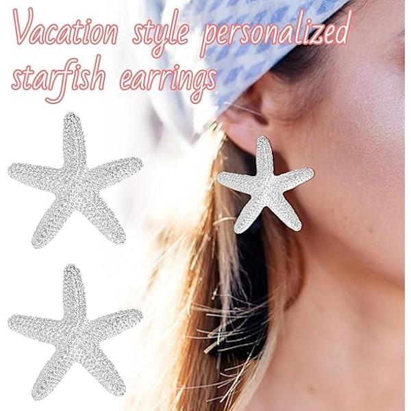 Strand Hav Vind Fest Söstjärna Örhängen för Kvinnor, Europeiska Och Amerikanska Minimalistiska Och Trendiga Örhängen, Geometriska