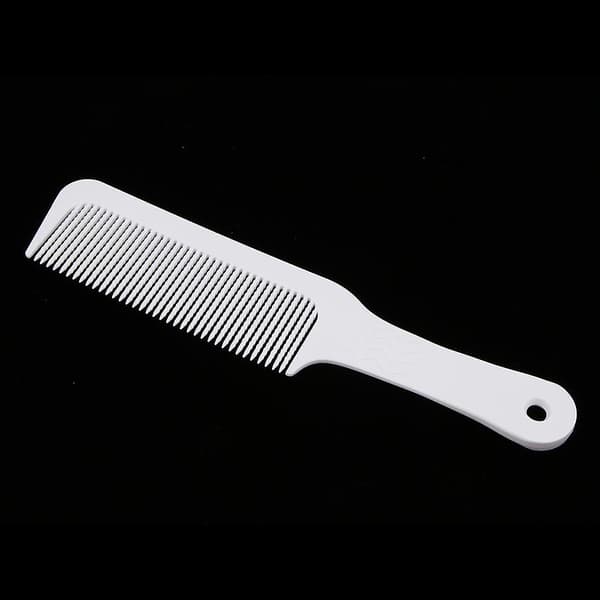 Flat Top Clipper Kam Finbølgete Tenner Barber Hårklipp Styling Kam Hvit