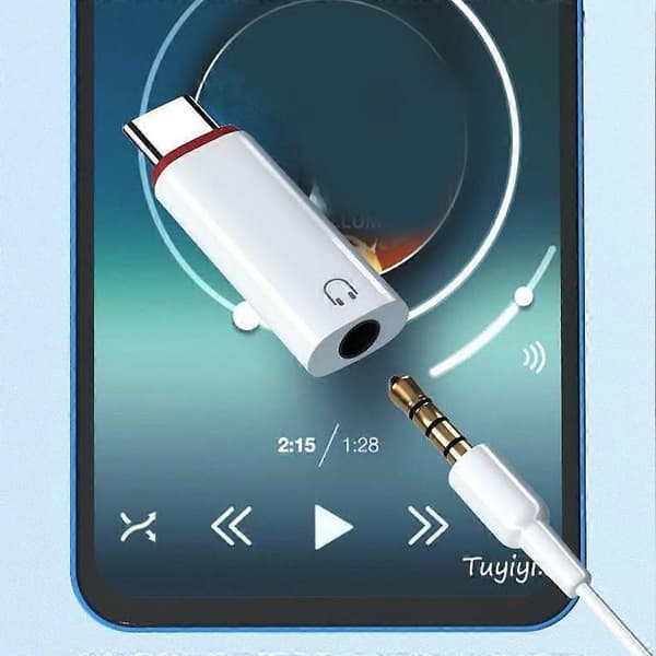 Holdbar Type C til 3,5 mm hovedtelefon hunstik adapter til problemfri musik