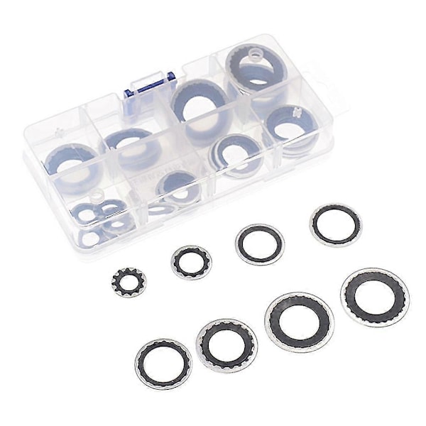 Automotive Airconditioneringssystem Kompressor O-ringe Kit Reparationsforsegling Pakning Black