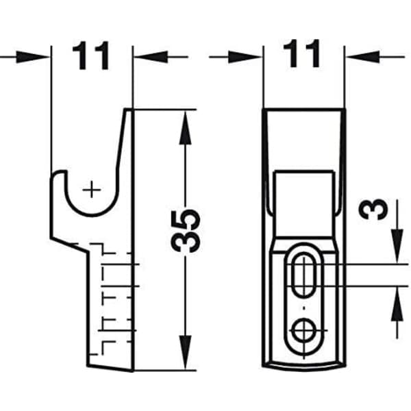 x2 Mini Touch Catch Lås Skab RV Skabsdøre